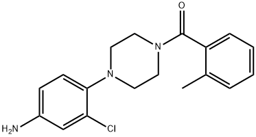 [4-(4-AMINO-2-CHLORO-PHENYL)-PIPERAZIN-1-YL]-O-TOLYL-METHANONE Structure