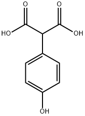 2-(4-ヒドロキシフェニル)プロパン二酸 化学構造式