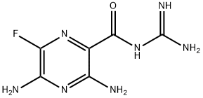 3,5-diamino-6-fluoro-2-pyrazinoylguanidine Struktur