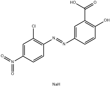 5-[(2-Chloro-4-nitrophenyl)azo]-2-hydroxybenzoic acid sodium salt Structure