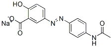 sodium 5-[[4-(acetylamino)phenyl]azo]salicylate Structure