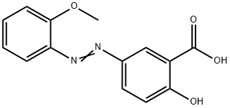 2-ヒドロキシ-5-[(2-メトキシフェニル)アゾ]安息香酸 化学構造式