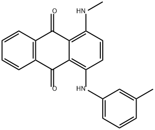 1-メチルアミノ-4-[(3-メチルフェニル)アミノ]-9,10-アントラキノン 化学構造式