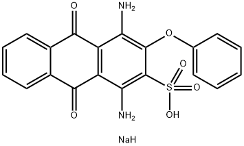 sodium 1,4-diamino-9,10-dihydro-9,10-dioxo-3-phenoxyanthracene-2-sulphonate  Struktur