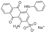 1-アミノ-4-フェニルアミノ-9,10-ジヒドロ-9,10-ジオキソアントラセン-2-スルホン酸ナトリウム 化学構造式