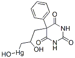 [3-(Hexahydro-2,4,6-trioxo-5-phenylpyrimidin-5-yl)-2-hydroxypropyl]hydroxymercury(II) Struktur