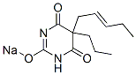 5-(2-Pentenyl)-5-propyl-2-sodiooxy-4,6(1H,5H)-pyrimidinedione Struktur