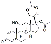 9-Fluoropregna-1,4-diene-11,17,21-triol-3,20-dione17,21-diacetate Struktur