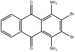 1,4-ジアミノ-2,3-ジブロモアントラセン-9,10-ジオン 化学構造式