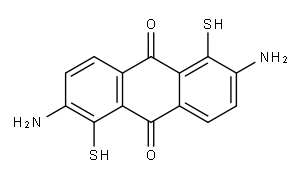 2,6-diamino-1,5-dimercaptoanthraquinone Structure
