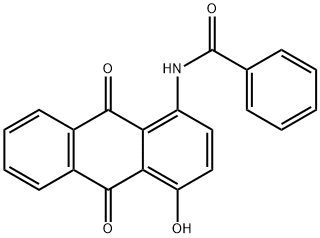 N-(9,10-ジヒドロ-4-ヒドロキシ-9,10-ジオキソアントラセン-1-イル)ベンズアミド 化学構造式