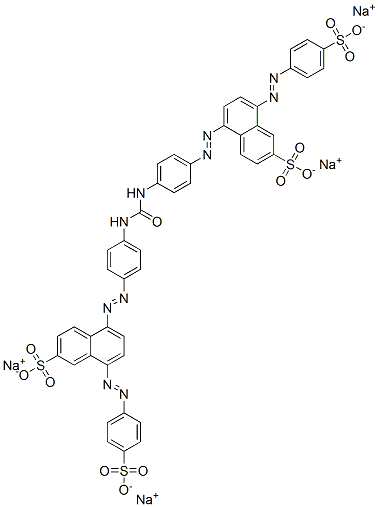 5,5'-[ウレイレンビス[(4,1-フェニレン)アゾ]]ビス[8-[(4-ソジオスルホフェニル)アゾ]ナフタレン-2-スルホン酸ナトリウム] 化学構造式