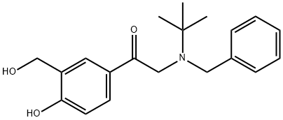 2-[(1,1-DIMETHYLETHYL)(PHENYLMETHYL)AMINO]-1-[4-HYDROXY-3-(HYDROXY-METHYL)PHENYL]ETHANONESALBUTAMOL Struktur