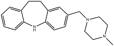 10,11-ジヒドロ-2-[(4-メチル-1-ピペラジニル)メチル]-5H-ジベンゾ[b,f]アゼピン 化学構造式