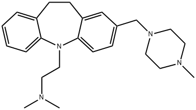 10,11-Dihydro-N,N-dimethyl-2-[(4-methyl-1-piperazinyl)methyl]-5H-dibenz[b,f]azepine-5-ethanamine 结构式