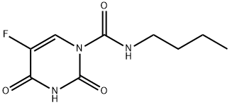 1-Butylcarbamoyl-5-fluorouracil Struktur