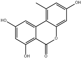 3,7,9-TRIHYDROXY-1-METHYL-6H-DIBENZO[B,D]PYRAN-6-ONE Structure