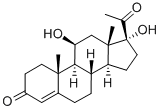 11BETA,17ALPHA-DIHYDROXY-4-PREGNENE-3,20-DIONE Struktur
