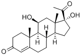 11BETA,17ALPHA-DIHYDROXY-4-PREGNENE-3,20-DIONE Structure