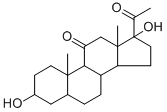 17-ALPHA-HYDROXY-11-KETOPREGNANOLONE Structure