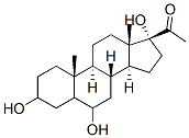 pregnane-3,6,17-triol-20-one Structure