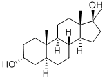 17-メチル-5α-アンドロスタン-3α,17β-ジオール 化学構造式