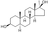17-メチル-5α-アンドロスタン-3β,17β-ジオール 化学構造式