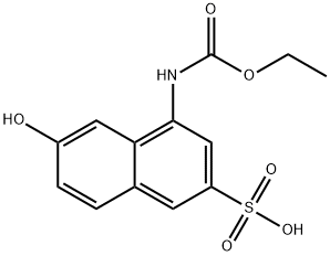 3-sulfo-7-hydroxy-1-naphthalenecarbamic acid ethyl ester Struktur