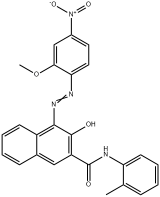 3-Hydroxy-4-[(2-methoxy-4-nitrophenyl)azo]-N-(2-methylphenyl)-2-naphthalenecarboxamide Structure