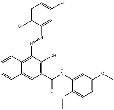 4-[(2,5-ジクロロフェニル)アゾ]-N-(2,5-ジメトキシフェニル)-3-ヒドロキシ-2-ナフタレンカルボアミド 化学構造式
