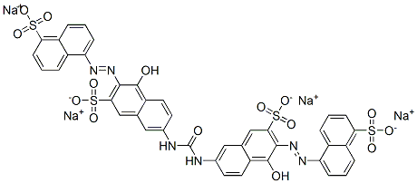 5,5'-[カルボニルビス[イミノ(1-ヒドロキシ-3-スルホ-6,2-ナフタレンジイル)アゾ]]ビス[1-ナフタレンスルホン酸]四ナトリウム 化学構造式