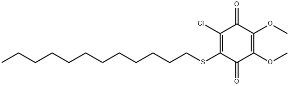 5-Chloro-2,3-dimethoxy-6-(dodecylthio)-1,4-benzoquinone Struktur
