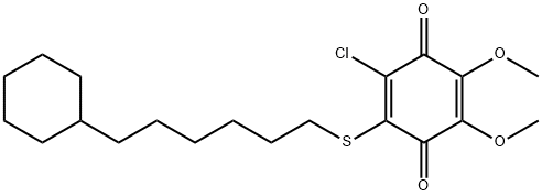 5-Chloro-6-[(6-cyclohexylhexyl)thio]-2,3-dimethoxy-1,4-benzoquinone Struktur