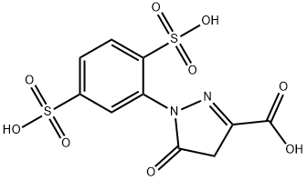 1-(2,5-disulphophenyl)-4,5-dihydro-5-oxo-1H-pyrazole-3-carboxylic acid Structure