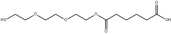 [2-[2-(2-hydroxyethoxy)ethoxy]ethyl] hydrogen adipate Struktur