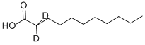 ウンデカン酸‐2,2‐D2 化学構造式
