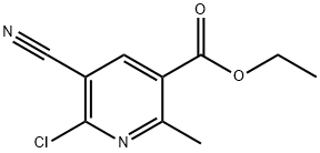 6-chloro-5-cyano-2-methyl-3-Pyridinecarboxylic acid ethyl ester Struktur