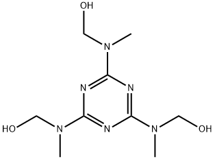 2,4,6-トリス[メチル(ヒドロキシメチル)アミノ]-1,3,5-トリアジン 化学構造式