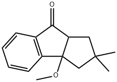 2,3,3a,8a-Tetrahydro-3a-methoxy-2,2-dimethylcyclopent[a]inden-8(1H)-one Struktur