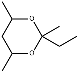 2-ethyl-2,4,6-trimethyl-1,3-dioxane 化学構造式