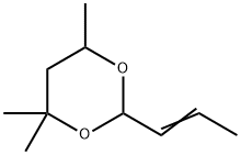 4,4,6-trimethyl-2-(1-propenyl)-1,3-dioxane Struktur