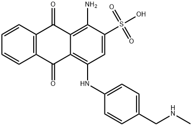 1-amino-9,10-dihydro-4-[[4-[(methylamino)methyl]phenyl]amino]-9,10-dioxoanthracene-2-sulphonic acid Structure