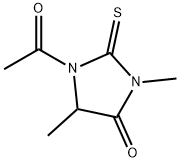 Hydantoin, 1-acetyl-3,5-dimethyl-2-thio-, Structure
