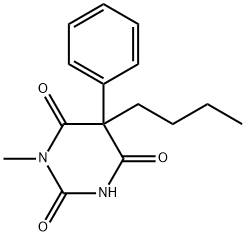 1-methyl-5-phenyl-5-butylbarbituric acid Structure