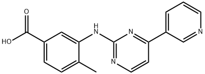 4-Methyl-3-[[4-(3-pyridinyl)-2-pyrimidinyl]amino]benzoic acid Struktur