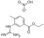 3-カルバムイミドイルアミノ-4-メチル安息香酸エチル硝酸塩 化学構造式