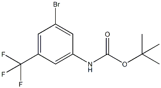 (3-ブロモ-5-(トリフルオロメチル)フェニル)カルバミン酸TERT-ブチル 化学構造式