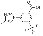 3-(4-甲基咪唑-1-基)-5-三氟甲基苯甲酸 结构式