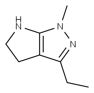 Pyrrolo[2,3-c]pyrazole,  3-ethyl-1,4,5,6-tetrahydro-1-methyl- Structure