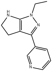 Pyrrolo[2,3-c]pyrazole, 1-ethyl-1,4,5,6-tetrahydro-3-(3-pyridinyl)- (9CI) Struktur